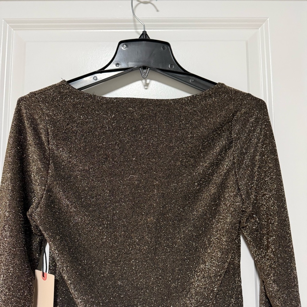 Sincerely Jules Top Shimmering Long Sleeve Blouse Medium NWT - Picture 6 of 7